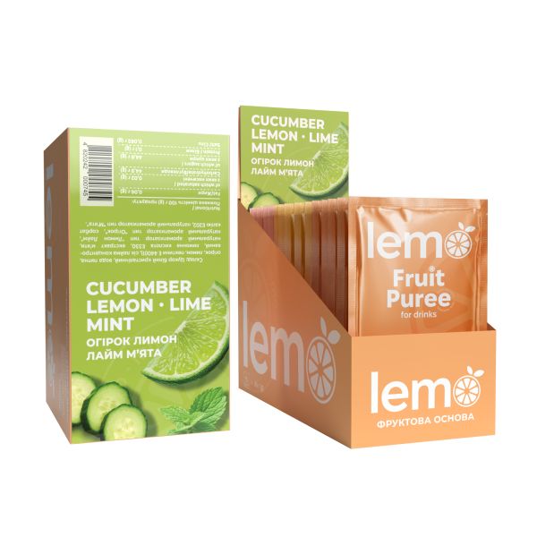 Концентрат для лимонаду та чаю LEMO Огірок-Лимон-Лайм-M’ята 45 г