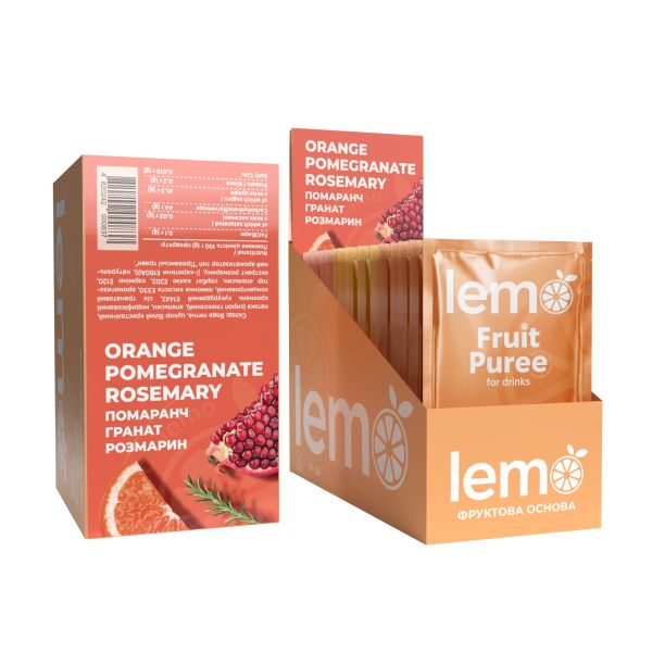 Концентрат для лимонаду та чаю LEMO Помаранч-Гранат-Розмарин  45 г