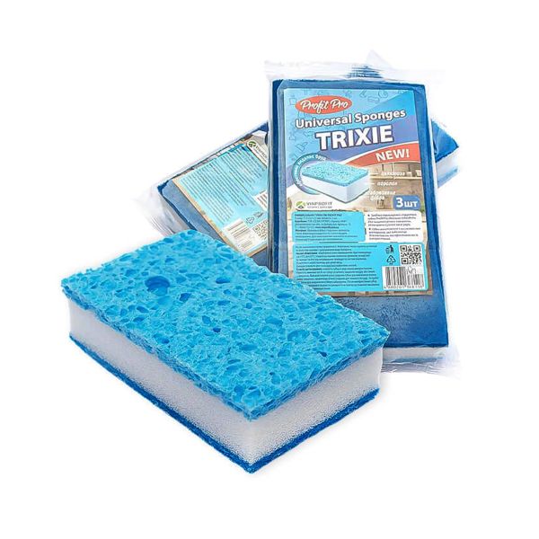Губки для посуду універсальні 110*65*33 мм Profit 3 шт/уп