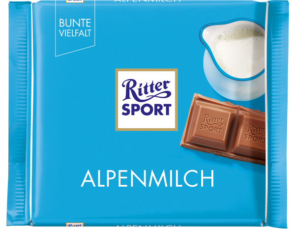 Шоколад RITTER SPORT Alpenmilch Альпійське Молоко 100 г