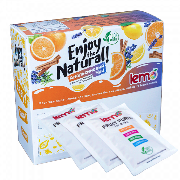 Концентрат для лимонаду та чаю LEMO Апельсин-Лимон-Корица-Лаванда 45 г