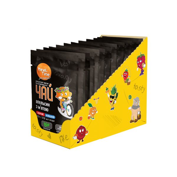 Концентрат чая Meal Time апельсин с мятой БЕЗ САХАРА 50 г дойпак