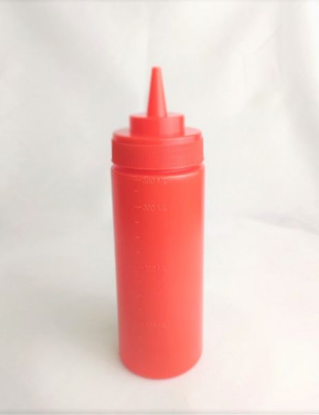 Пляшка для соусів з мірною шкалою 360 мл червона