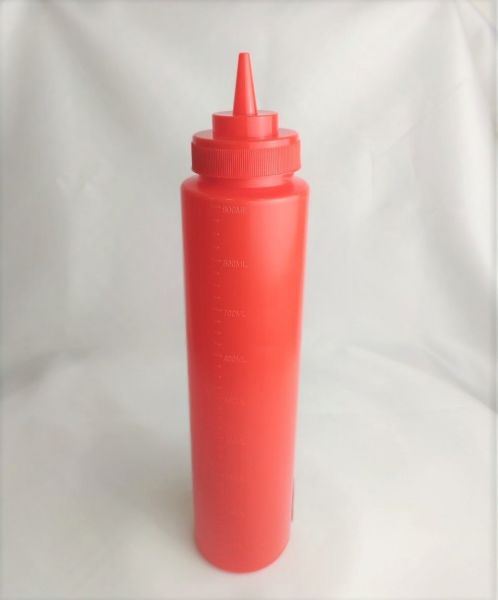 Пляшка для соусів з мірною шкалою 950 мл червона