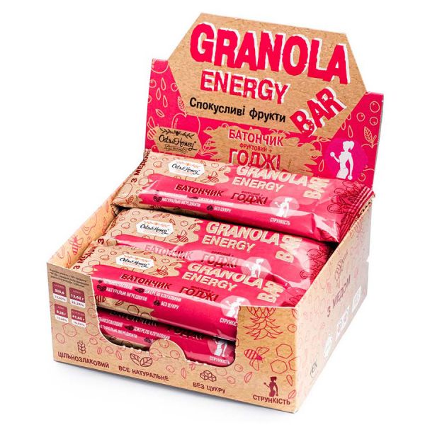 Батончик гранола Фруктовий+ГОДЖІ 40 г