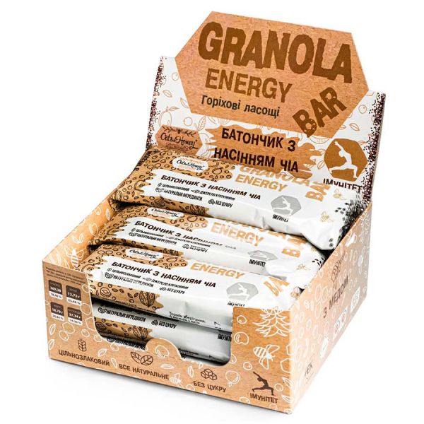 Батончик гранола з насінням ЧІА 40 г