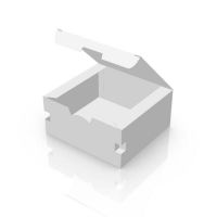 Упаковка картонная снек бокс для еды 130x120x60 мм БЕЛАЯ