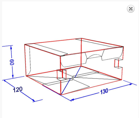 Упаковка картонна снек бокс для їжі 130x120x60 мм БІЛА