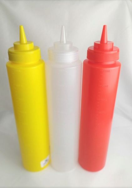 Пляшка для соусів з мірною шкалою 950 мл червона