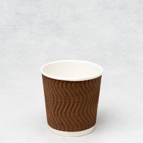 Гофростакан Ripple 110 мл коричневий