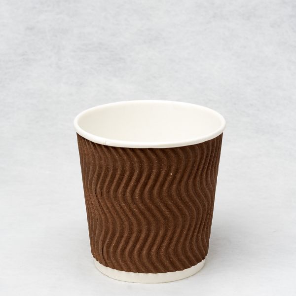 Гофростакан Ripple 180 мл коричневий
