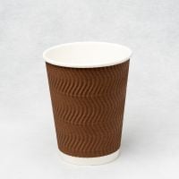 Гофростакан Ripple 400 мл коричневый