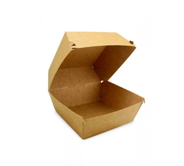 Упаковка картонна для гамбургера та бургера 118*118*86 мм КРАФТ/КРАФТ