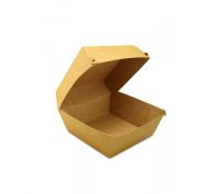  Упаковка картонная для гамбургера и бургера 130*130*100 мм КРАФТ/КРАФТ