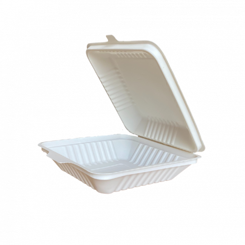 Ланч-бокс для бургера БІО 200*200*80 мм з кукурудзяного крохмалю 70 шт