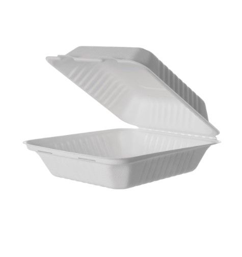 Ланч-бокс для бургера БІО 200*200*75 мм з цукрової тростини 50 шт