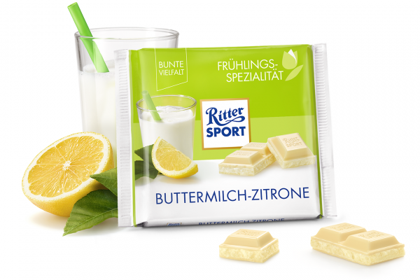 Шоколад RITTER SPORT Buttermilch-Zitrone Білий шоколад з лимоном 100 г