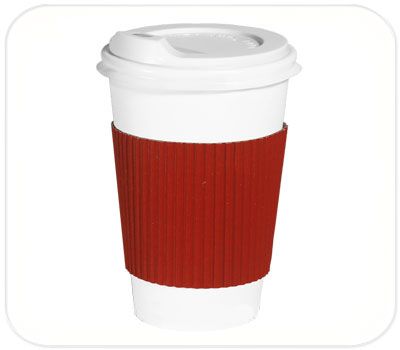 Термочехол розборний на стакан паперовий 250-340 мл червоний