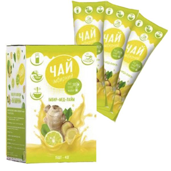 Концентрат чаю Смакуйте імбир з медом та лаймом 40 г