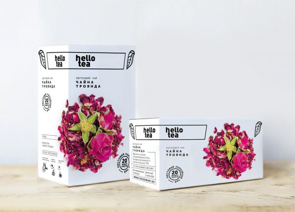 Чай трав'яний пакетований Hello Tea Чайна Троянда 20 шт