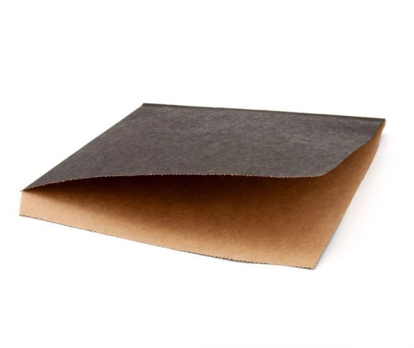 Упаковка паперова для млинців та бургерів куточок 160*170*0 мм 40г/м2 ЧОРНА