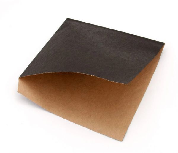 Упаковка паперова для млинців та бургерів куточок 160*170*0 мм 40г/м2 ЧОРНА