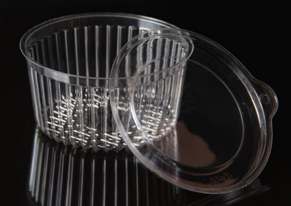 Контейнер PS круглий з кришкою 250 мл d-102 мм h-90 мм ПРОЗОРИЙ