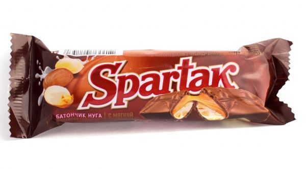 Батончик СПАРТАК Нуга з м'якою карамеллю та арахісом 50 г