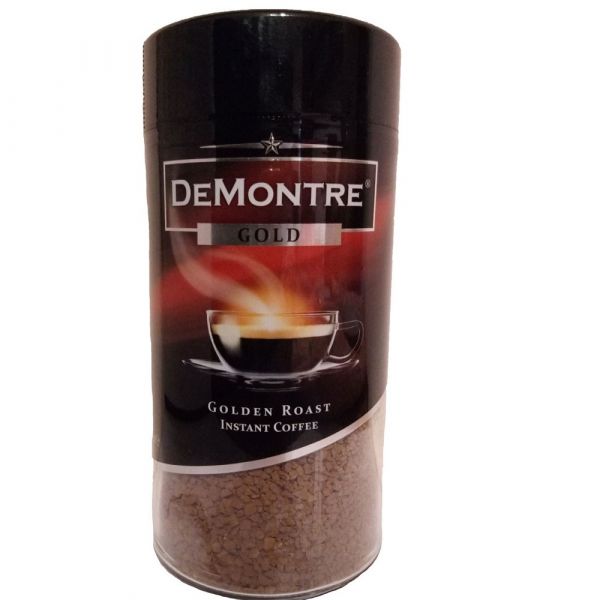 Кава розчинна DEMONTRE Gold 100% Arabica 200 г склобанка