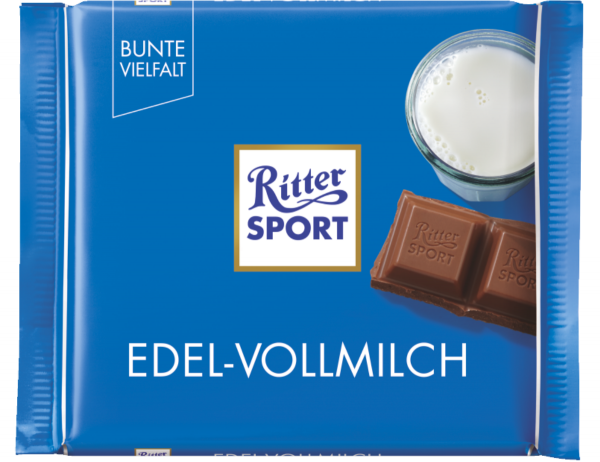 Шоколад RITTER SPORT Edel-Vollmilch Молочний шоколад 100 г