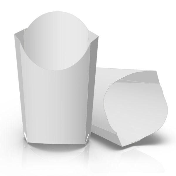 Картонна упаковка для картоплі фрі 200-250 г 195*143 мм БІЛА