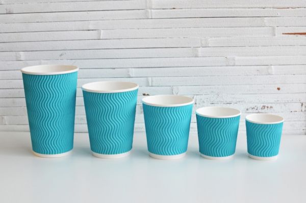 Гофростакан Ripple 270 мл блакитний