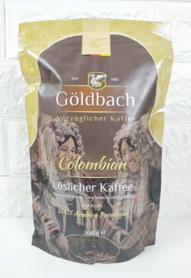 Кава розчинна GOLDBACH Colombian 100% Arabica 200 г