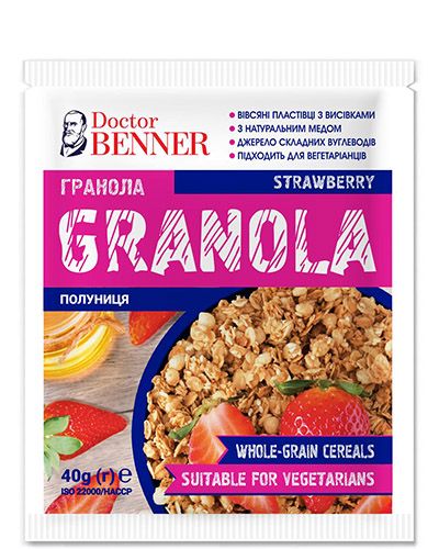 Гранола Полуниця Doctor BENNER 40г