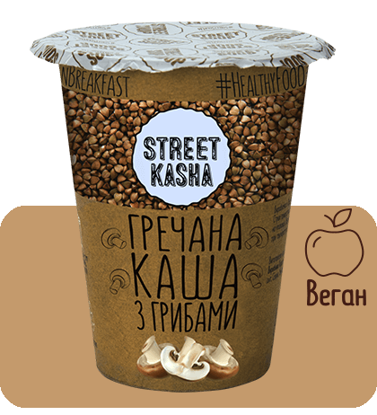 Каша Street Kasha Гречана з грибами 50 г стакан