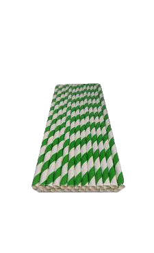 Трубочки паперові d=6 мм L=197 мм 50 шт зелені