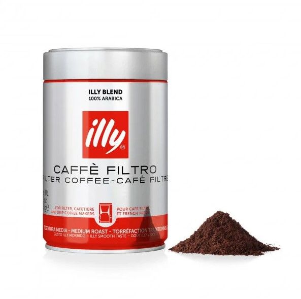 Кава мелена ILLY Filtro 100% Arabica 250 г банка