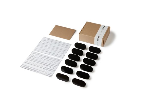 Набір цінників таблички середні 80*40 мм (10 табличок + 900 букв та цифр)