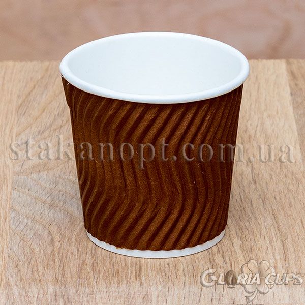 Гофростакан Ripple Wave Chocolate 110 мл 4oz