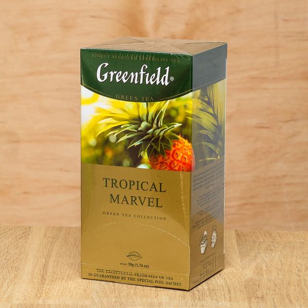 Чай зелений пакетований Greenfield Tropical Marvel 25 шт Ананас
