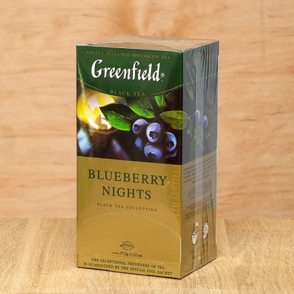 Чай фруктовий пакетований Greenfield Blueberry Night 25 шт Чорниця