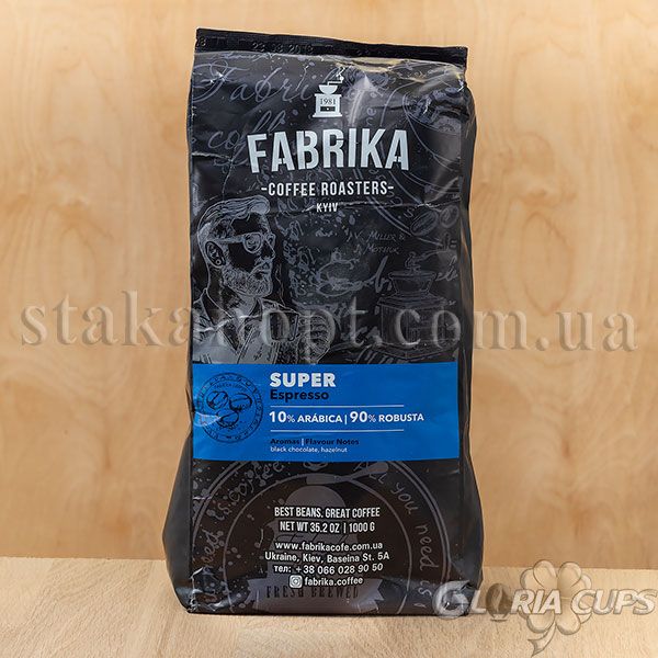 Кава в зернах FABRIKA Super Espresso 10/90 1 кг