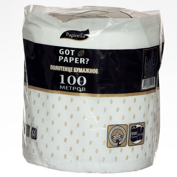 Рушники паперові Papirella на гільзі Got Paper 2 шари 1рул