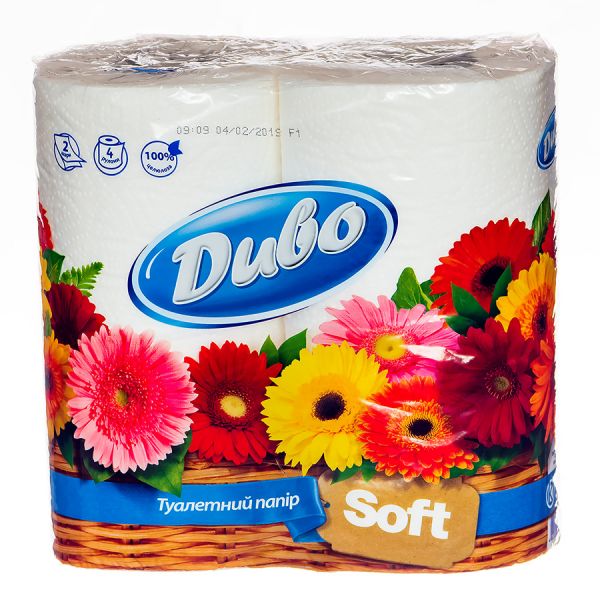 Туалетний папір Диво на гільзі 2 шари 4 рул