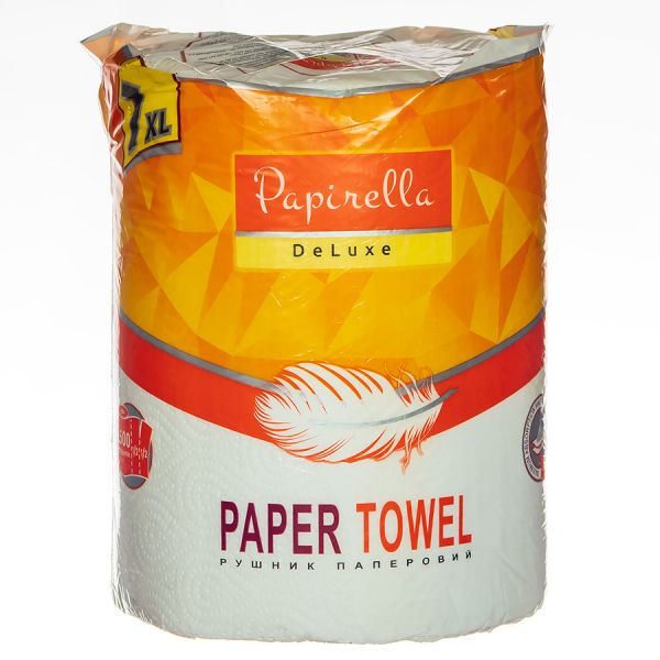 Рушники паперові Papirella на гільзі 7XL 2 шари 1рул