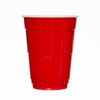 Стакан пластиковий РS 400+ мл 50шт червоний HUHTAMAKI