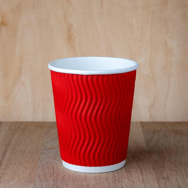 Гофростакан Ripple 300 мл 8oz red