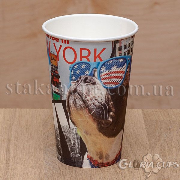 Стакан паперовий 500 мл ПЕС МАНДРІВНИК