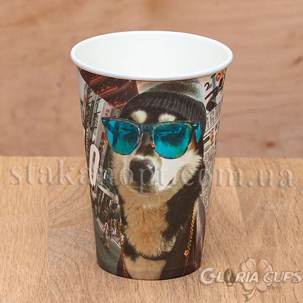 Стакан паперовий 340 мл ПЕС МАНДРІВНИК