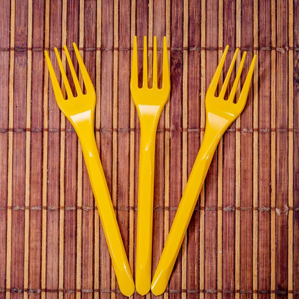 Виделки 16см 100шт жовті